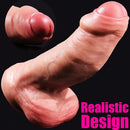 5.7in 7.68in 9.45in Three Sizes Thickened Liquid Silicone Real Uncut Dildo