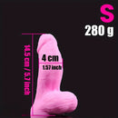 5.7in 7.68in 9.45in Three Sizes Thickened Liquid Silicone Real Uncut Dildo