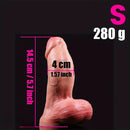 5.7in 7.68in 9.45in Three Sizes Thickened Liquid Silicone Real Uncut Dildo