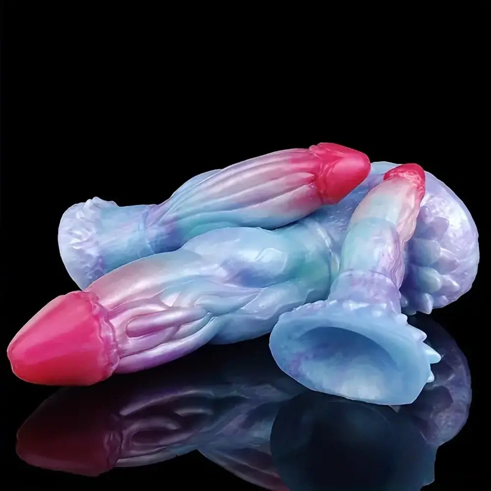 5.7in 7.79in 9.96in Dragon Soft Silicone Monster Dildo With Big Knot
