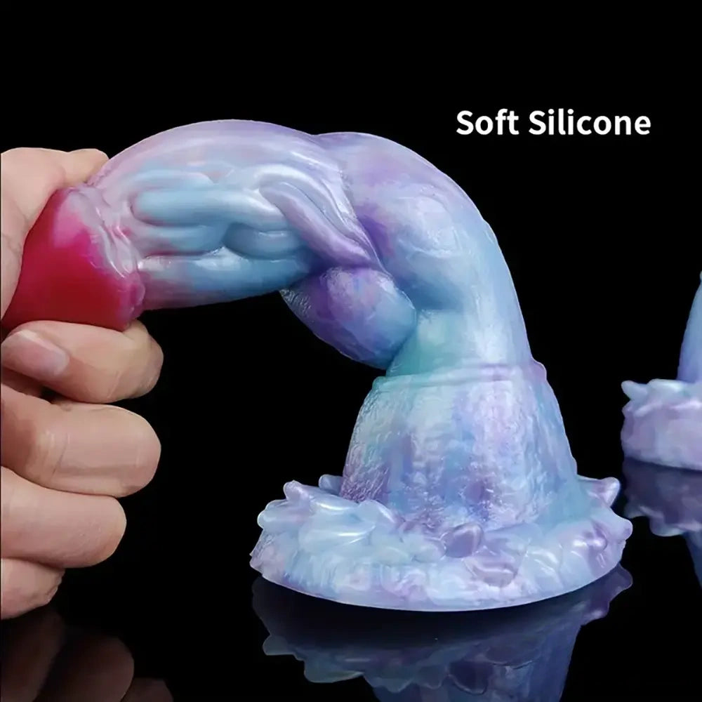 5.7in 7.79in 9.96in Dragon Soft Silicone Monster Dildo With Big Knot