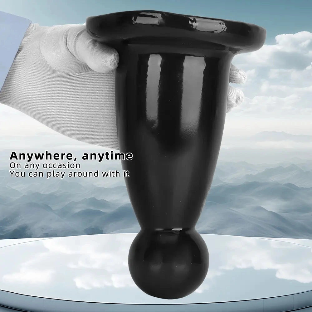 5.7in 7.87in Black PVC Thick Butt Plug Dildo For Women Sexual Adult Toy