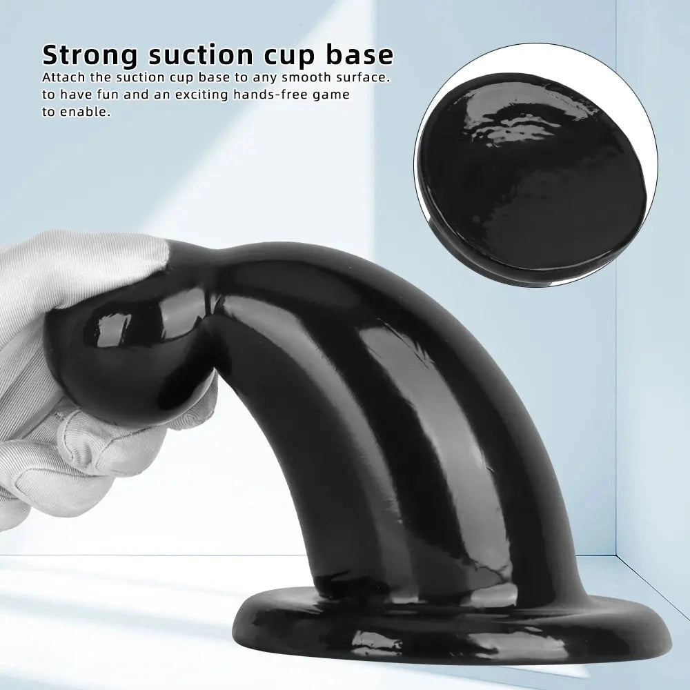 5.7in 7.87in Black PVC Thick Butt Plug Dildo For Women Sexual Adult Toy