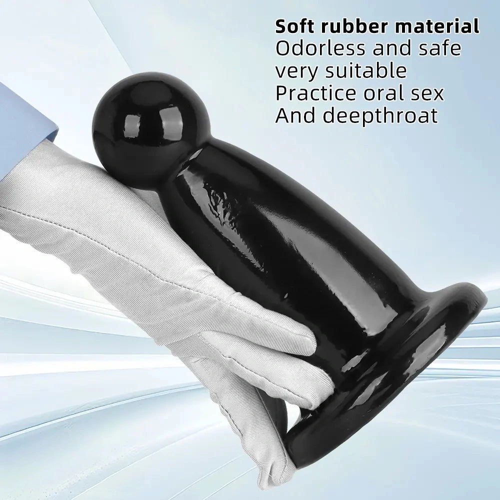 5.7in 7.87in Black PVC Thick Butt Plug Dildo For Women Sexual Adult Toy
