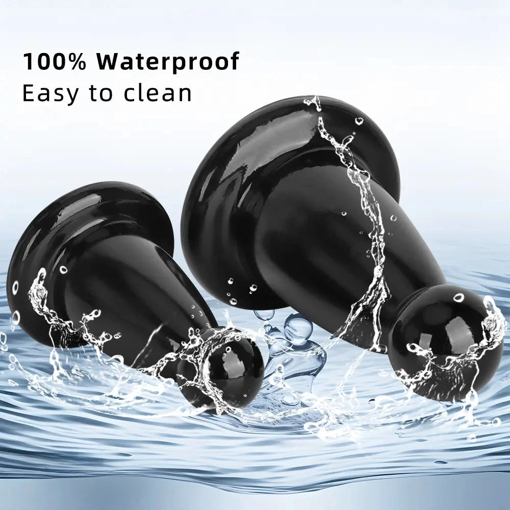 5.7in 7.87in Black PVC Thick Butt Plug Dildo For Women Sexual Adult Toy