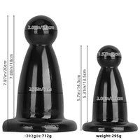 5.7in 7.87in Black PVC Thick Butt Plug Dildo For Women Sexual Adult Toy