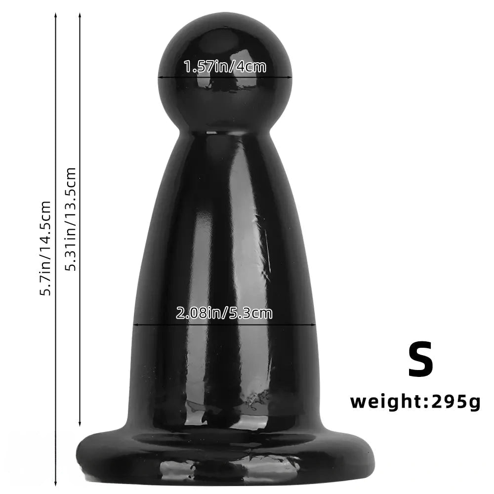 5.7in 7.87in Black PVC Thick Butt Plug Dildo For Women Sexual Adult Toy