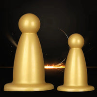 5.7in 7.87in Golden Silicone Soft Thick Butt Plug Dildo For Women Sexual