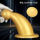 5.7in 7.87in Golden Silicone Soft Thick Butt Plug Dildo For Women Sexual