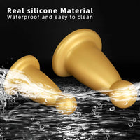 5.7in 7.87in Golden Silicone Soft Thick Butt Plug Dildo For Women Sexual