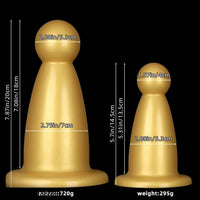 5.7in 7.87in Golden Silicone Soft Thick Butt Plug Dildo For Women Sexual