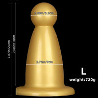 5.7in 7.87in Golden Silicone Soft Thick Butt Plug Dildo For Women Sexual