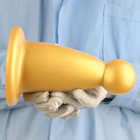 5.7in 7.87in Golden Silicone Soft Thick Butt Plug Dildo For Women Sexual
