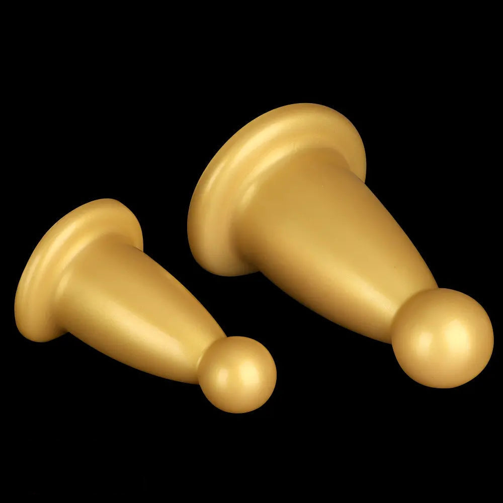 5.7in 7.87in Golden Silicone Soft Thick Butt Plug Dildo For Women Sexual