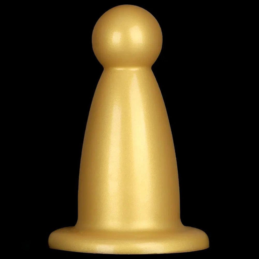 5.7in 7.87in Golden Silicone Soft Thick Butt Plug Dildo For Women Sexual