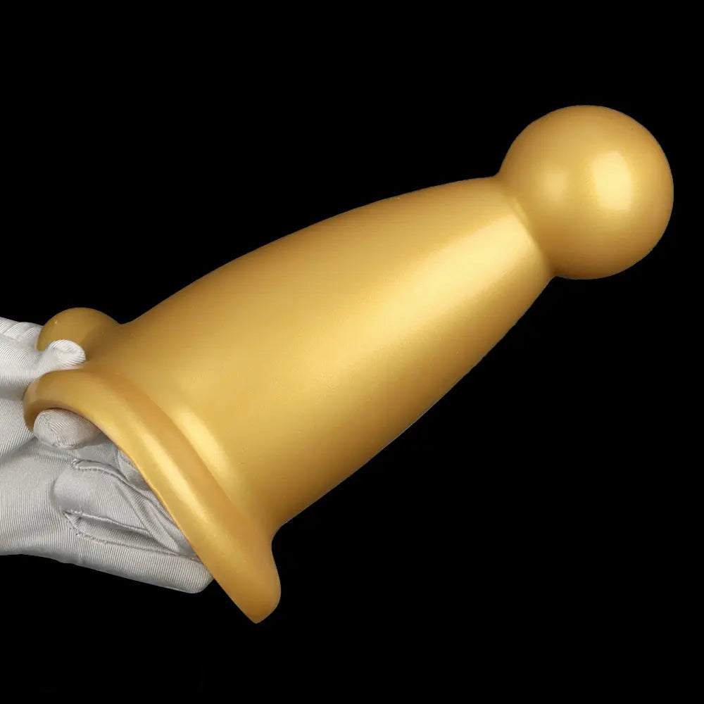 5.7in 7.87in Golden Silicone Soft Thick Butt Plug Dildo For Women Sexual