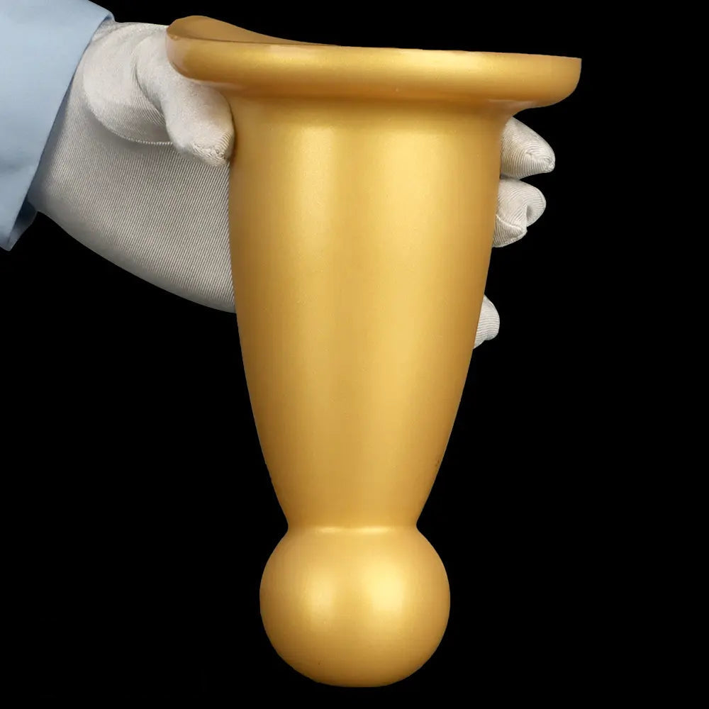 5.7in 7.87in Golden Silicone Soft Thick Butt Plug Dildo For Women Sexual