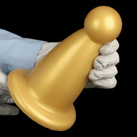 5.7in 7.87in Golden Silicone Soft Thick Butt Plug Dildo For Women Sexual