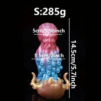 5.7in 7.87in Tentacle Octopus Silicone Soft Dildo For Women G Spot