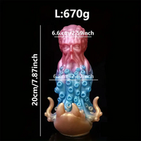5.7in 7.87in Tentacle Octopus Silicone Soft Dildo For Women G Spot