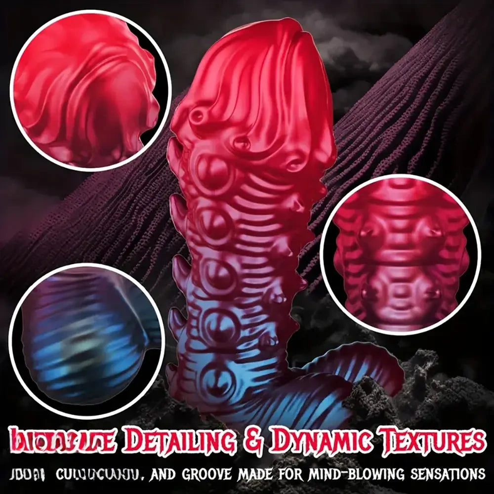 5.7in 7in Monster Fantasy Dildo Tentacle Spiked Cock Silicone Sex Toy