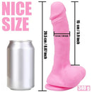 5.7in 8.07in 2pcs Realistic Curved Silicone Dildos For G Spot Sex Toy