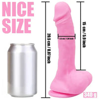 5.7in 8.07in 2pcs Realistic Curved Silicone Dildos For G Spot Sex Toy