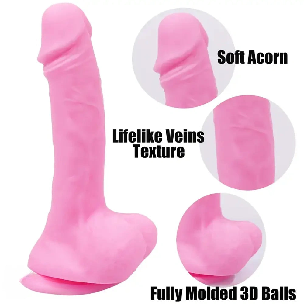 5.7in 8.07in 2pcs Realistic Curved Silicone Dildos For G Spot Sex Toy
