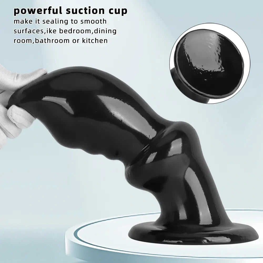5.7in 8.26in 10.62in Black PVC Sword Large Anal Dilation Training Dildo
