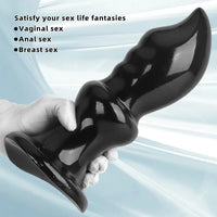 5.7in 8.26in 10.62in Black PVC Sword Large Anal Dilation Training Dildo