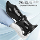 5.7in 8.26in 10.62in Black PVC Sword Large Anal Dilation Training Dildo