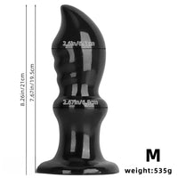 5.7in 8.26in 10.62in Black PVC Sword Large Anal Dilation Training Dildo