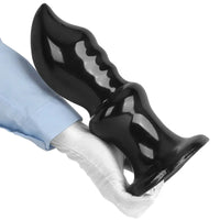 5.7in 8.26in 10.62in Black PVC Sword Large Anal Dilation Training Dildo
