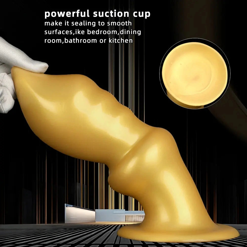 5.7in 8.26in 10.62in Liquid Silicone Sword Soft Anal Dilation Training Dildo
