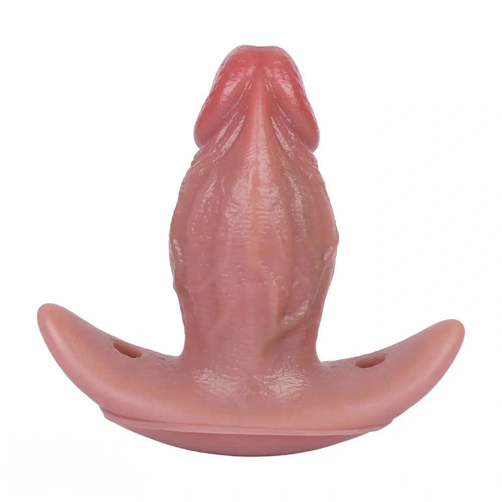 5.7in Male Using 10 Frequency Vibration Role Play Dildo Tail Butt Plug