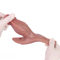 5.7in Male Using 10 Frequency Vibration Role Play Dildo Tail Butt Plug