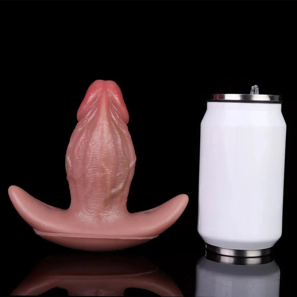 5.7in Male Using 10 Frequency Vibration Role Play Dildo Tail Butt Plug