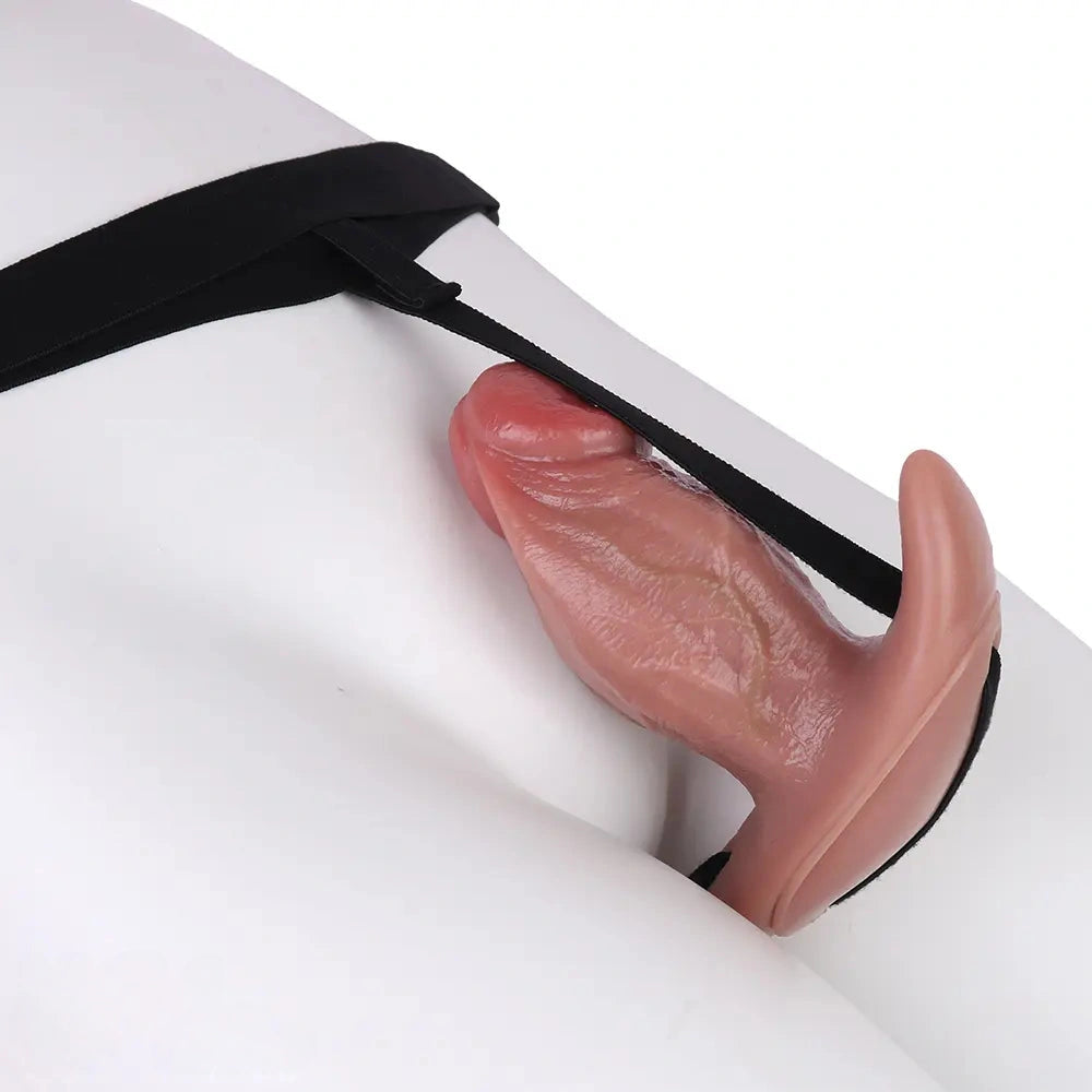 5.7in Male Using 10 Frequency Vibration Role Play Dildo Tail Butt Plug