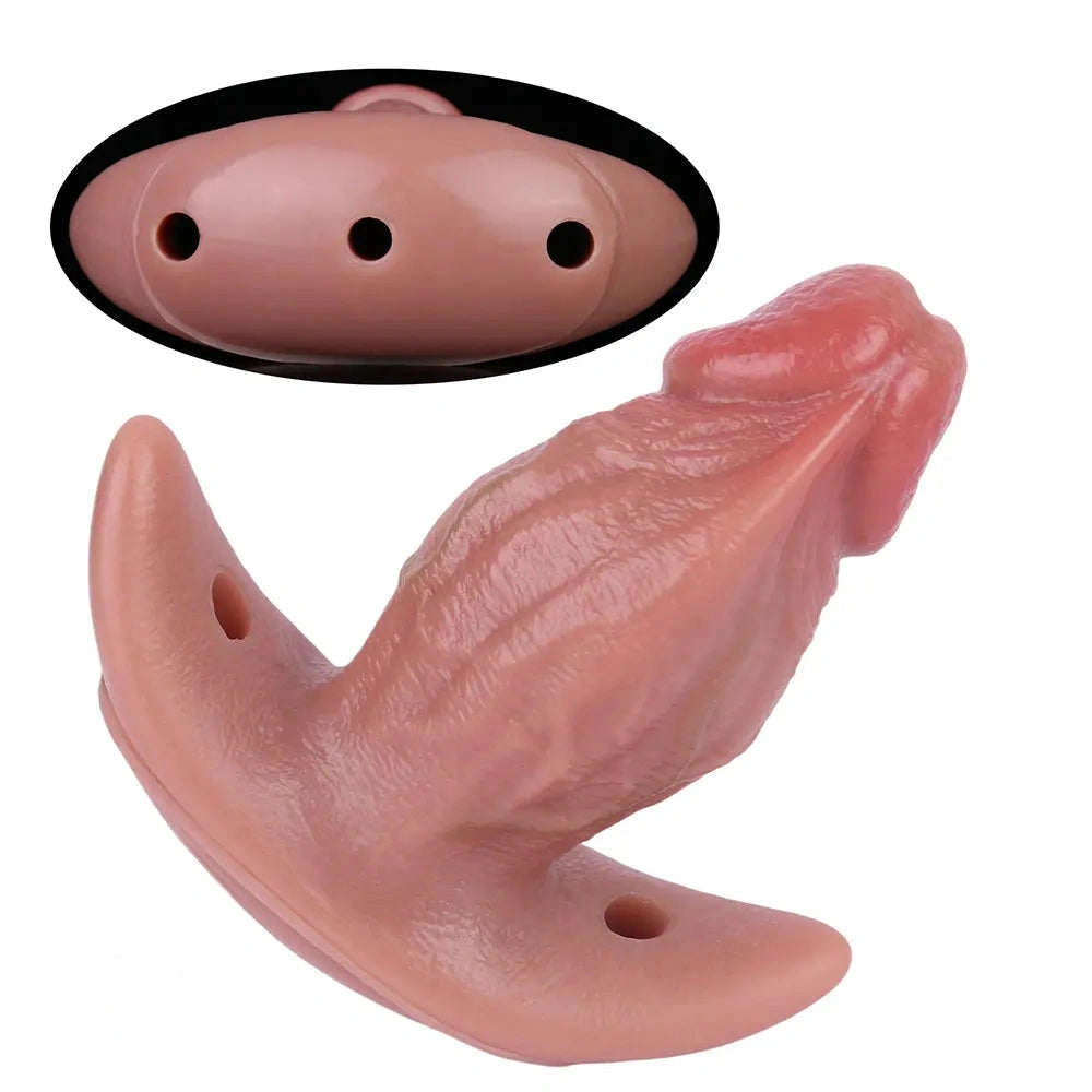 5.7in Male Using 10 Frequency Vibration Role Play Dildo Tail Butt Plug