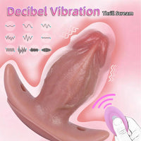 5.7in Male Using 10 Frequency Vibration Role Play Dildo Tail Butt Plug