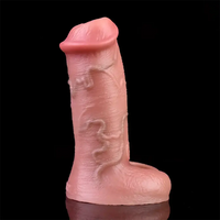 5.7in Realistic Liquid Silicone Cock Sleeve Hollow Soft Women Dildo
