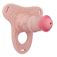 5.7in Silicone Horse Penis Cock Cage Strap on Chastity Dildo With Lock