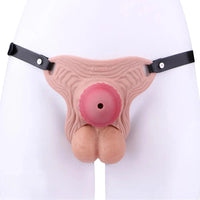 5.7in Silicone Horse Penis Cock Cage Strap on Chastity Dildo With Lock