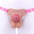 5.7in Silicone Horse Penis Cock Cage Strap on Chastity Dildo With Lock