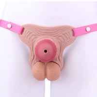 5.7in Silicone Horse Penis Cock Cage Strap on Chastity Dildo With Lock