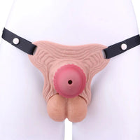 5.7in Silicone Horse Penis Cock Cage Strap on Chastity Dildo With Lock