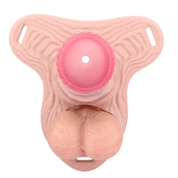 5.7in Silicone Horse Penis Cock Cage Strap on Chastity Dildo With Lock