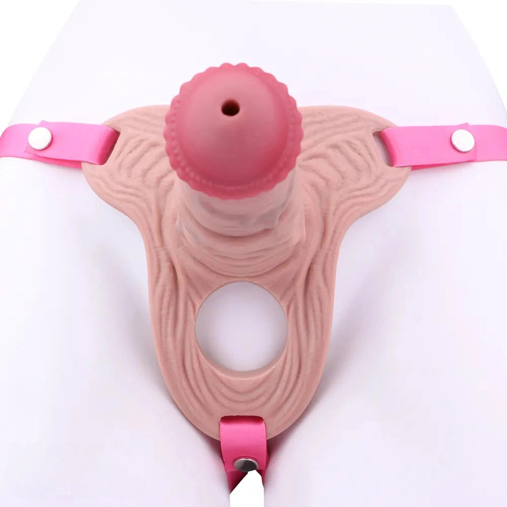 5.7in Silicone Horse Penis Cock Cage Strap on Chastity Dildo With Lock