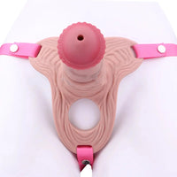 5.7in Silicone Horse Penis Cock Cage Strap on Chastity Dildo With Lock
