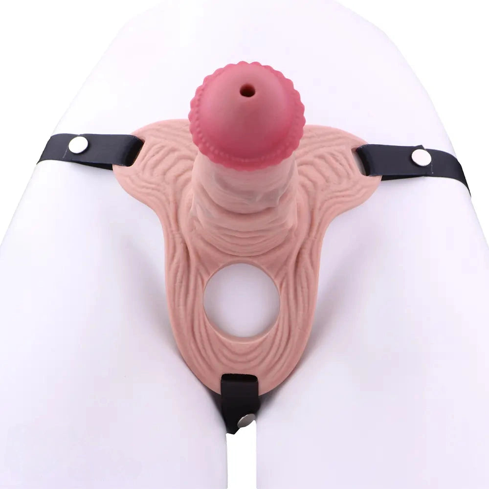 5.7in Silicone Horse Penis Cock Cage Strap on Chastity Dildo With Lock